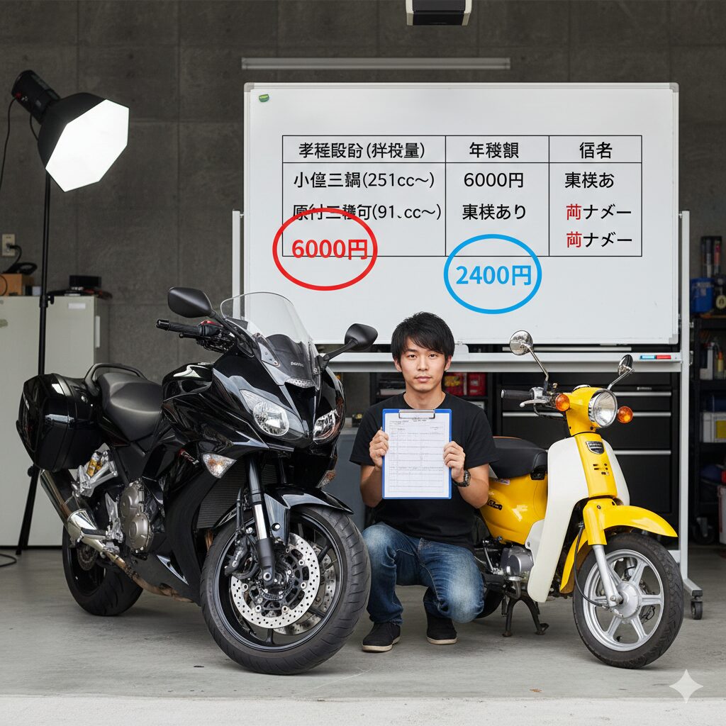 【排気量別】軽自動車税の年額一覧