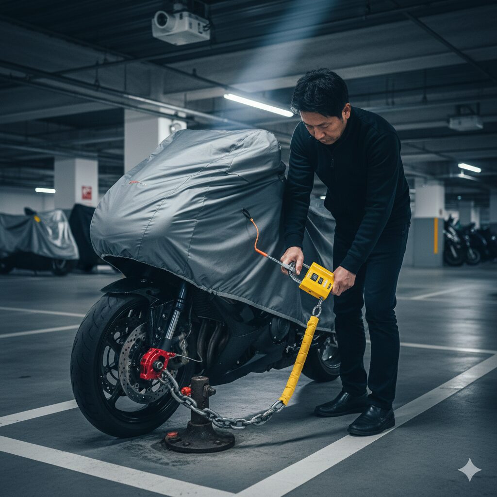 雨風から愛車を守るカバーや設備
