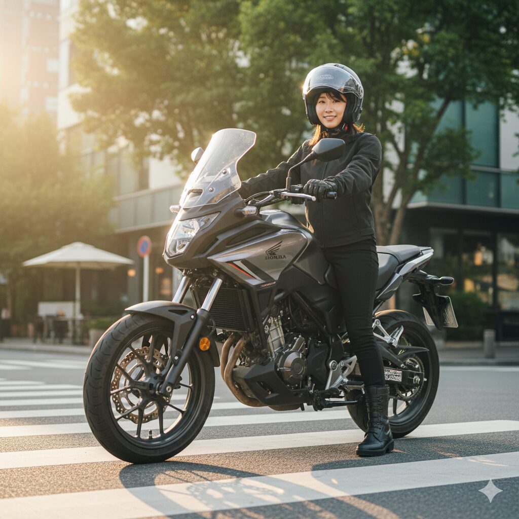 NX400の足つきと身長の相性