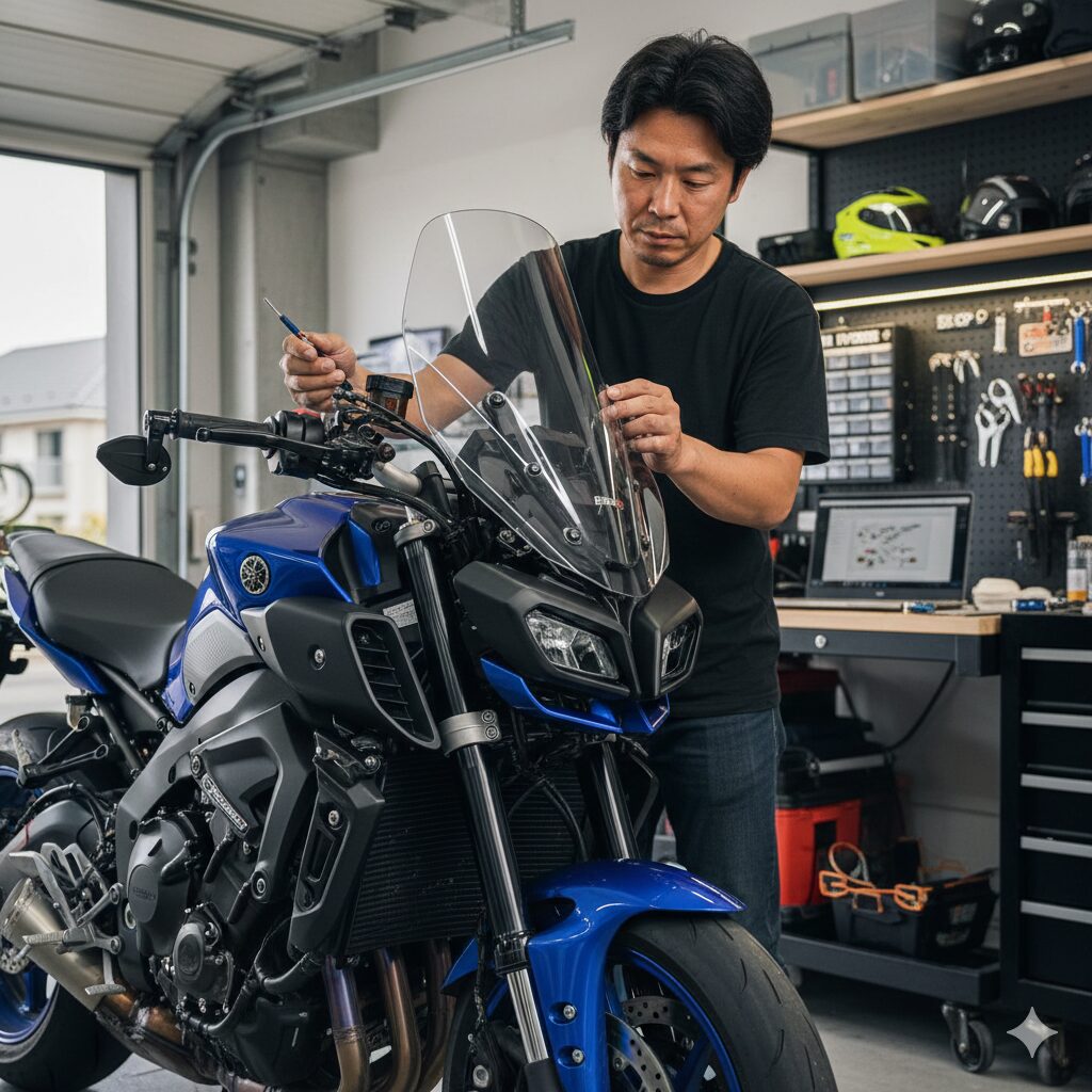 MT-10のスクリーン効果やカスタム