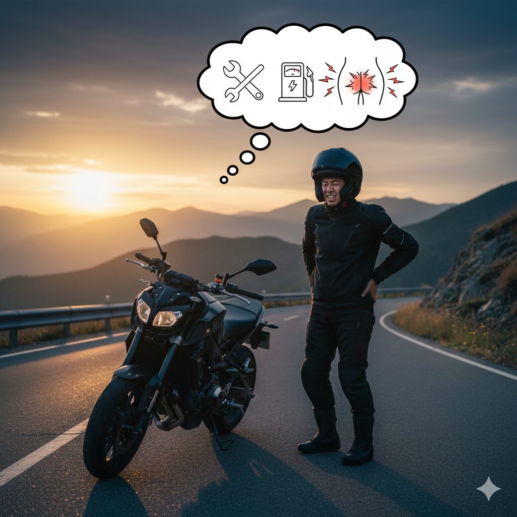 MT-09は尻が痛い？シートの構造的欠陥