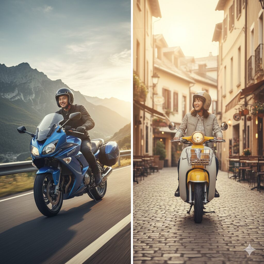 大型バイクと原付二種の理想的な使い分け