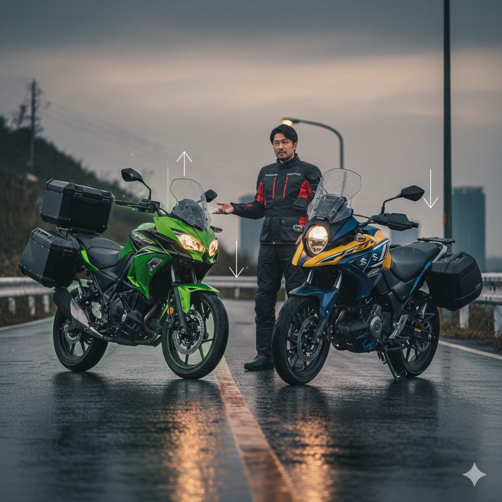 Vストローム250との比較で見える強み