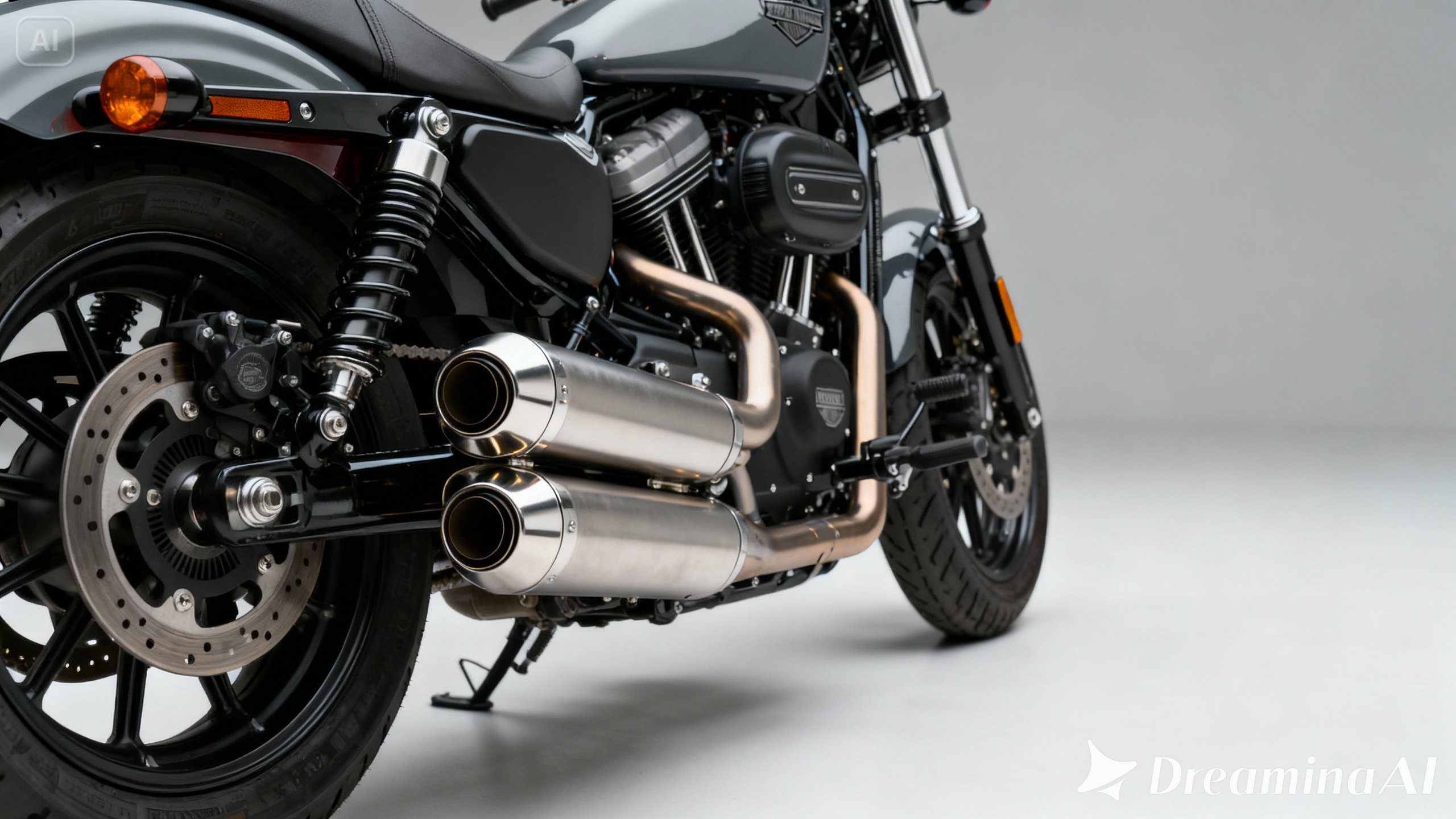 スポーツスターSの純正マフラーの画像