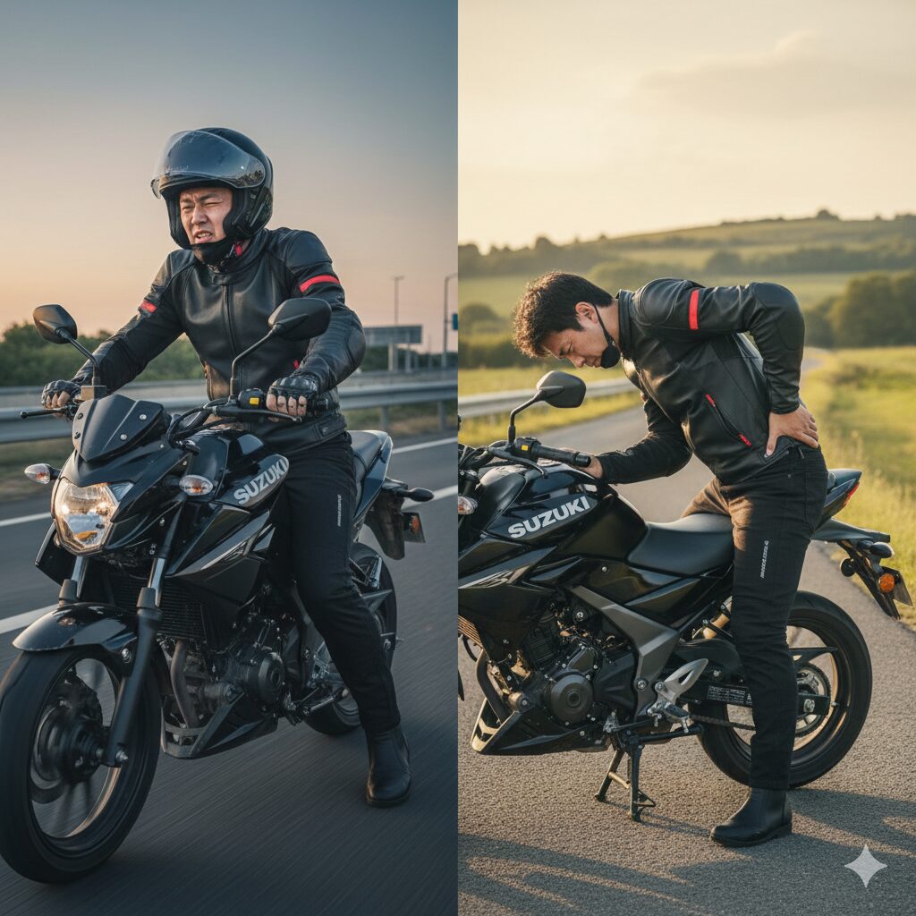 長距離走行で疲れる振動と姿勢