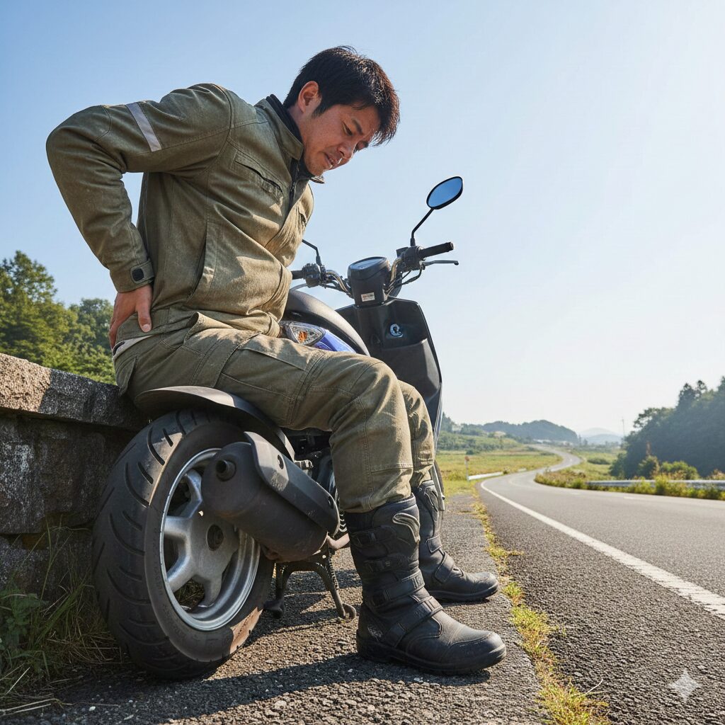 ツーリングだと疲れる小径タイヤ